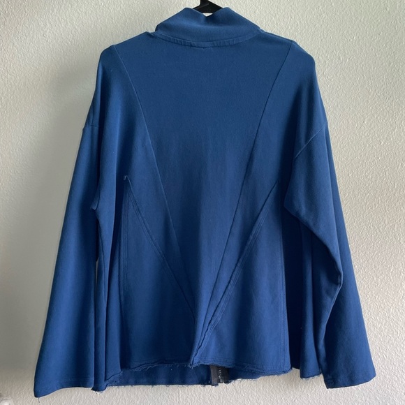 NWT Color Me Cotton Blue Zipper Jacket size M - Picture 2 of 2